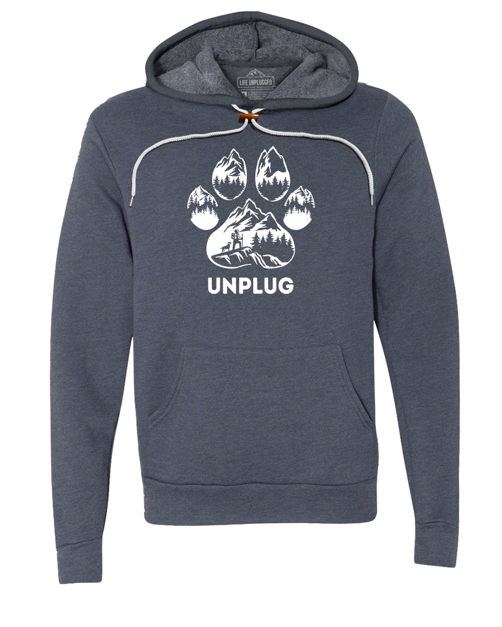 LIMITED DROP! Paw Print Mountain Scene Super Soft Hoodie