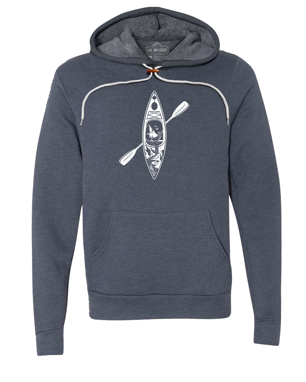 Kayak Mountain Scene Super Soft Hoodie