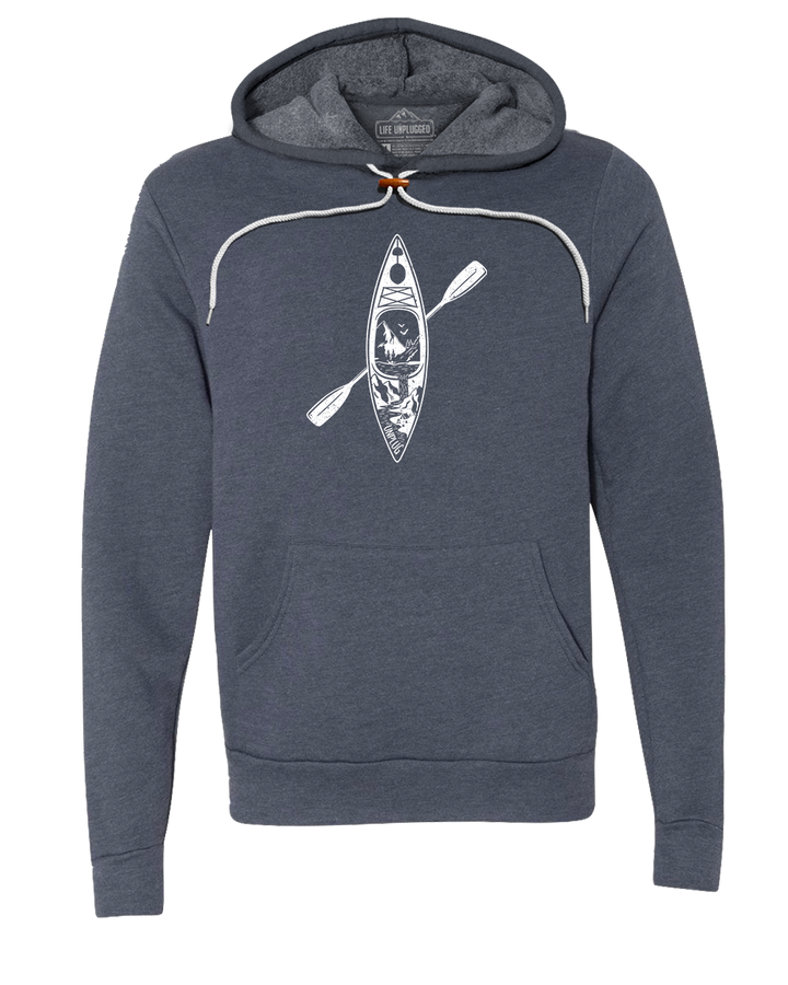 Kayak Mountain Scene Super Soft Hoodie