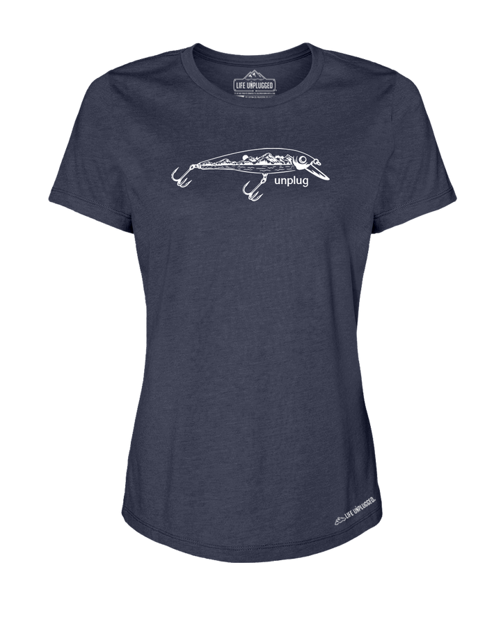 Fishing Lure Mountain Scene Women's T-Shirt