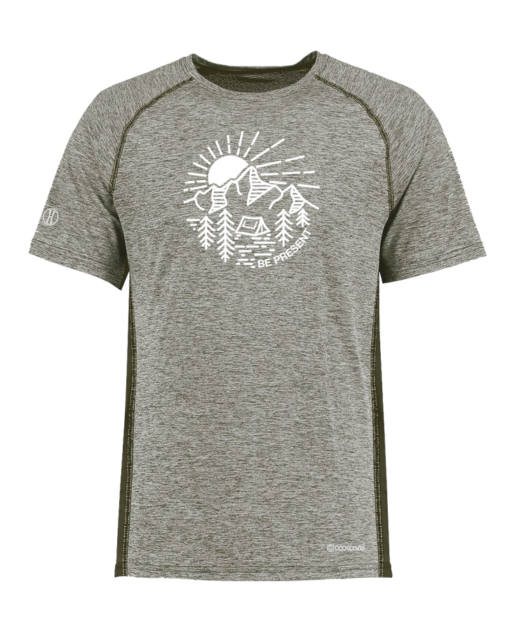 Mountain Sunset Poly/Elastane High Performance T-Shirt with UPF 50+