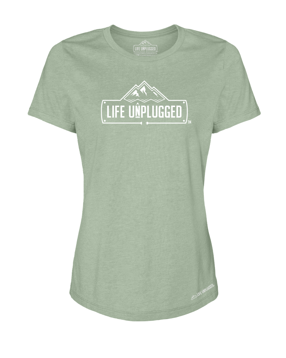 Life Unplugged Logo Premium Women's Relaxed Fit Polyblend T-Shirt - Life Unplugged