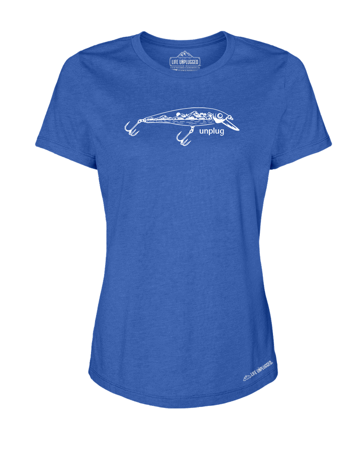 Fishing Lure Mountain Scene Women's T-Shirt