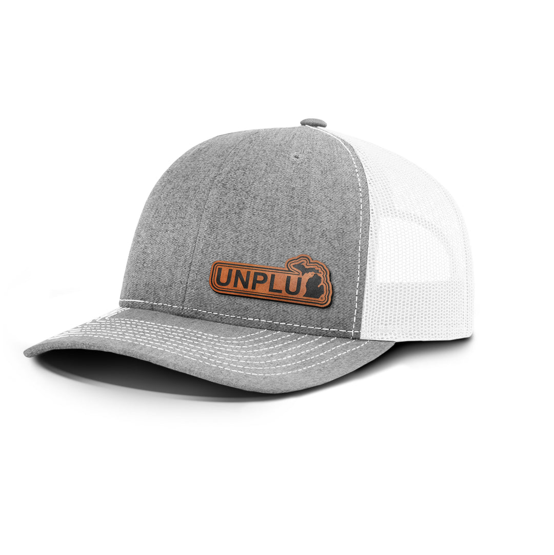 Unplug (MI) Snapback Leather Patch Hat