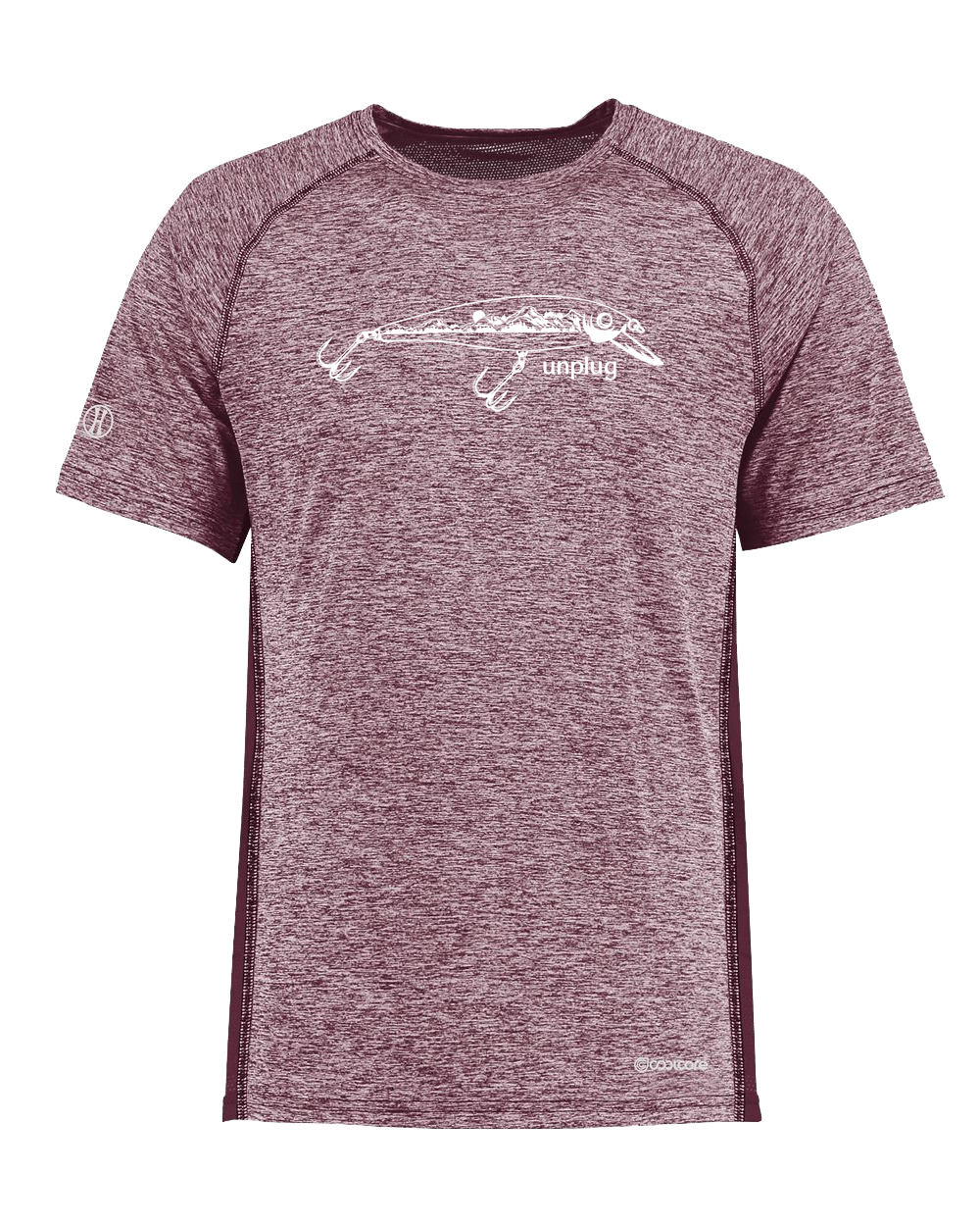 Fishing Lure Mountain Scene Performance T-shirt