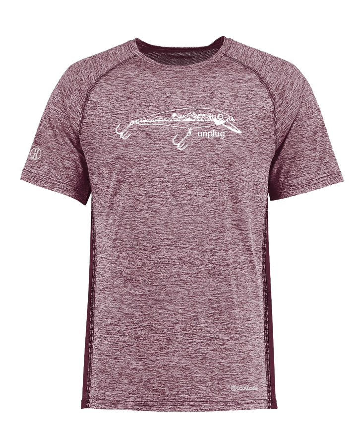 Fishing Lure Mountain Scene Performance T-shirt