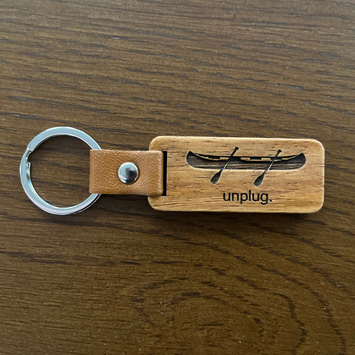 Canoe Wooden Keychain