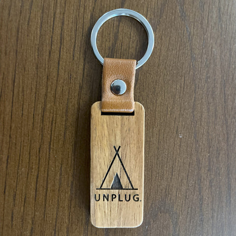 Tent Wooden Keychain