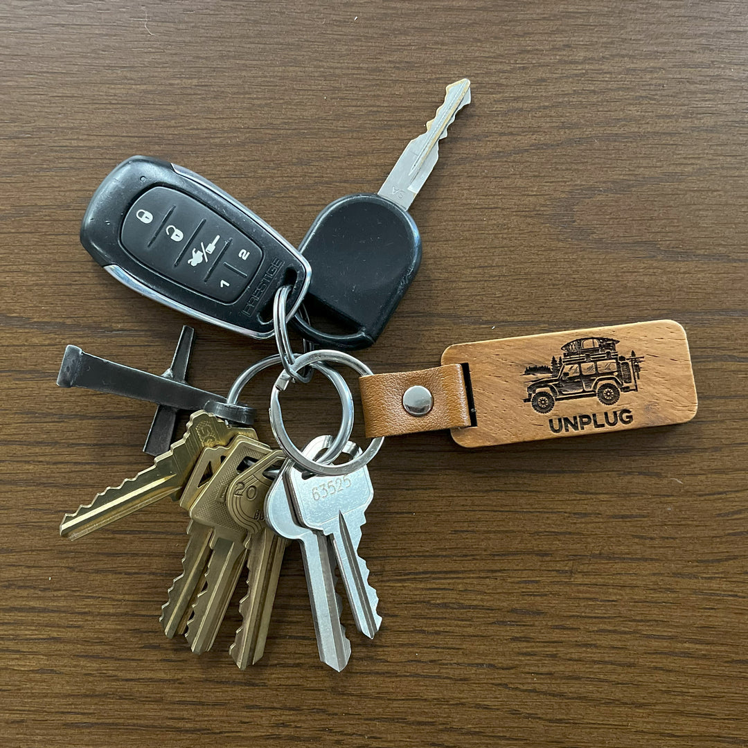 OFF-ROAD VEHICLE Wooden Keychain