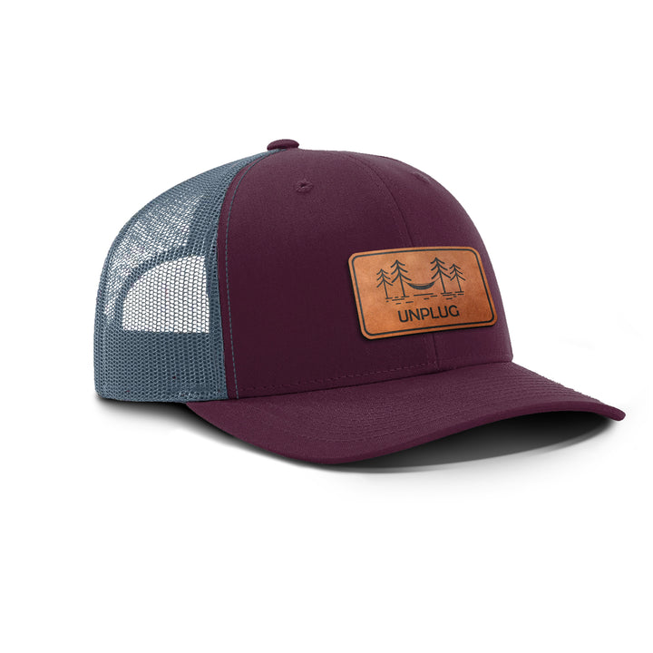 Hammocking Snapback Leather Patch Hat