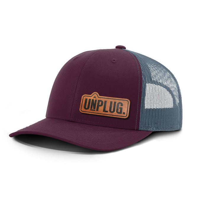 Unplug Snapback Leather Patch Hat