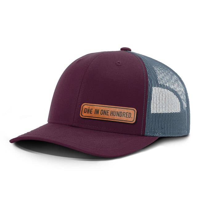 One In One Hundred Snapback Leather Patch Hat