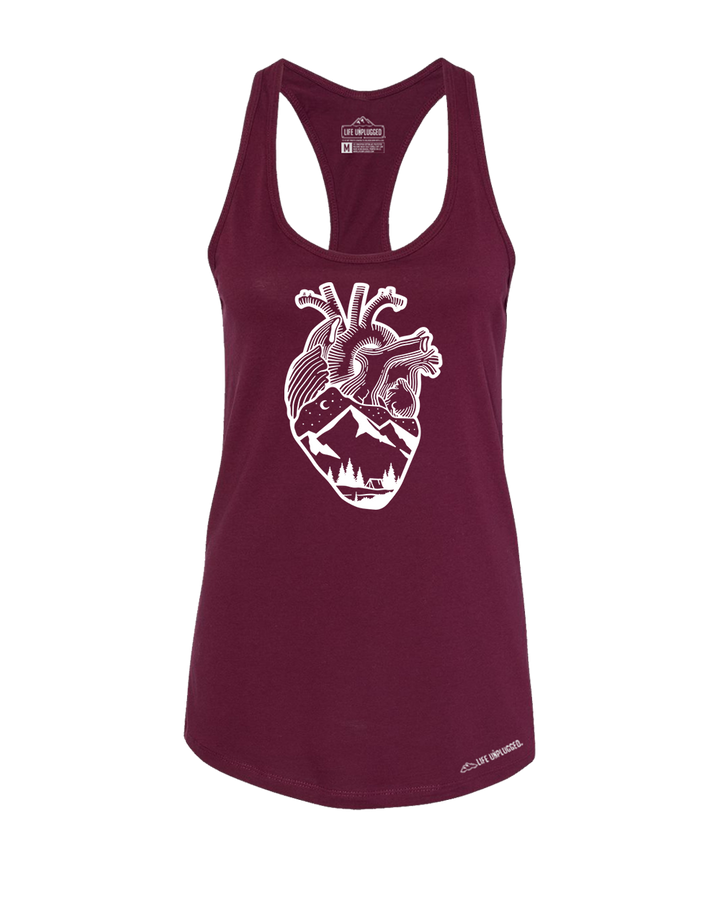 Anatomical Heart (Full Chest) Women's Racerback Tank Top