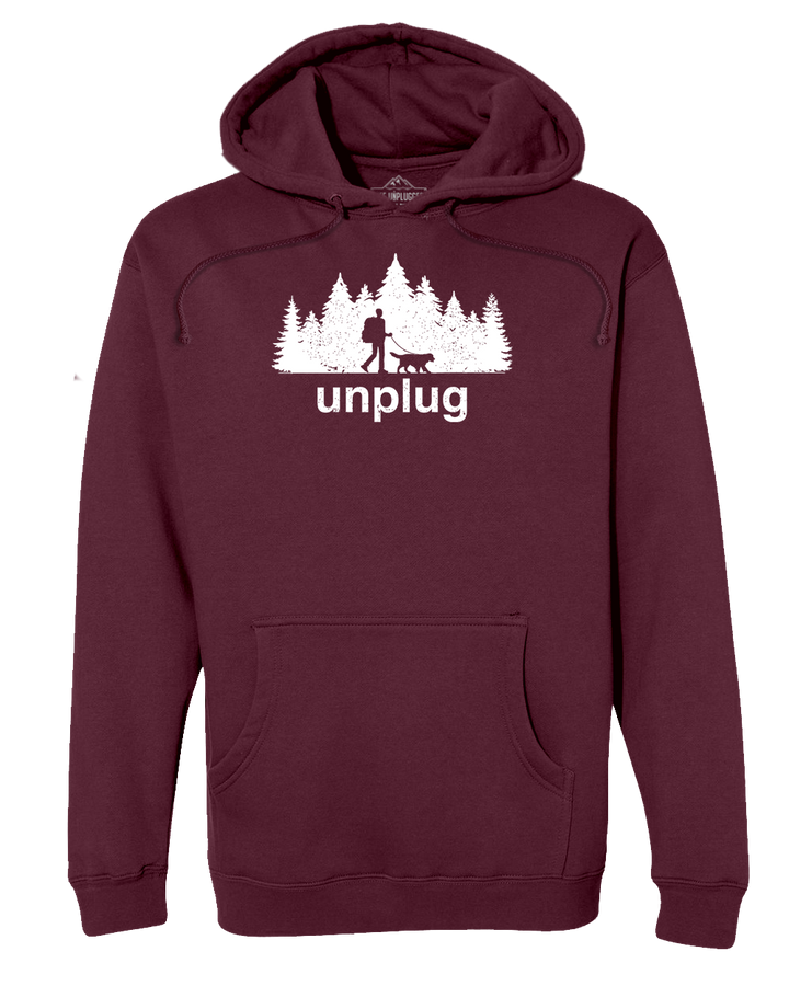 Dog Walks in the Woods Premium Heavyweight Hooded Sweatshirt - Life Unplugged