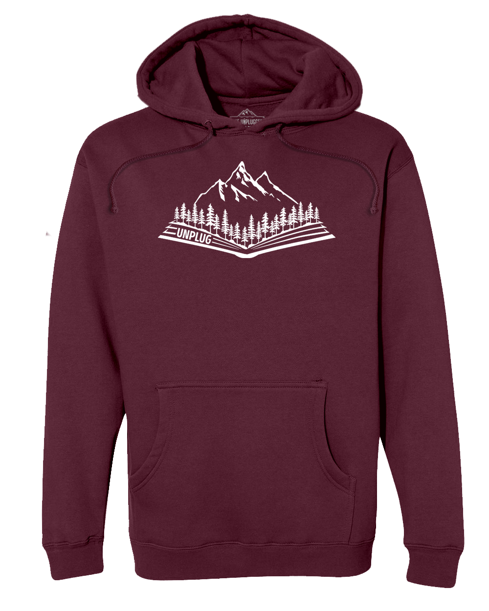 Open Book Mountain Scene Heavyweight Hoodie