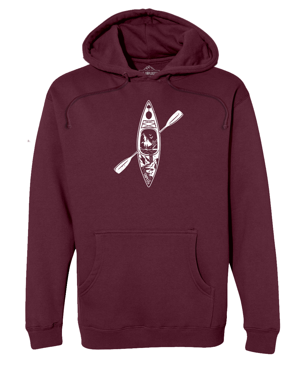 Kayak Mountain Scene Heavyweight Hoodie