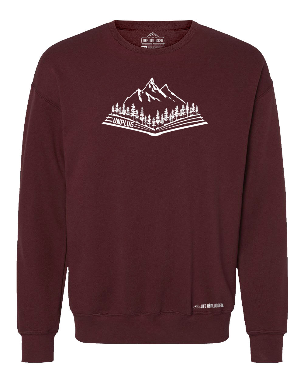 Open Book Mountain Scene Midweight Super Soft Crewneck Sweatshirt