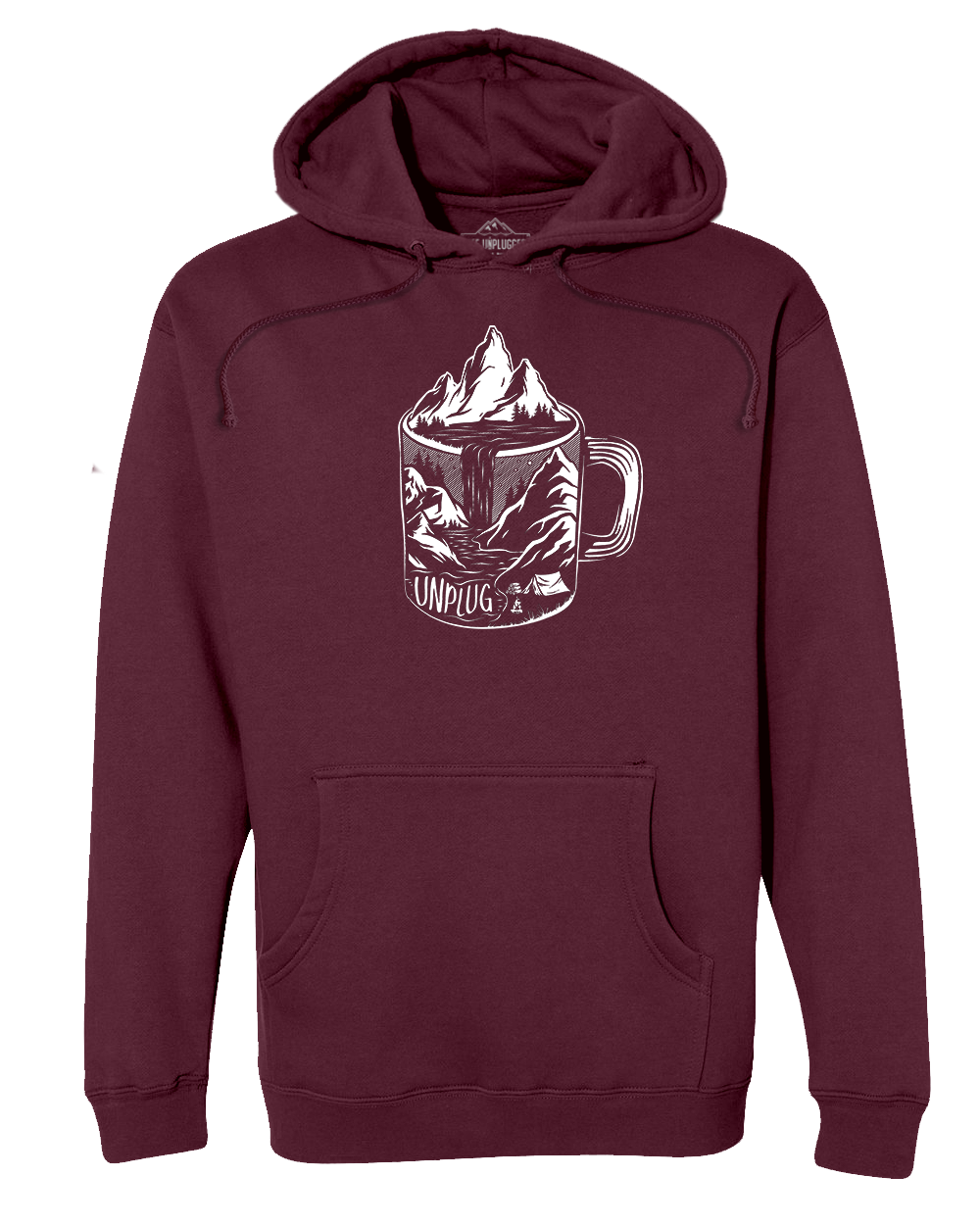 COFFEE MOUNTAIN SCENE Premium Heavyweight Hooded Sweatshirt