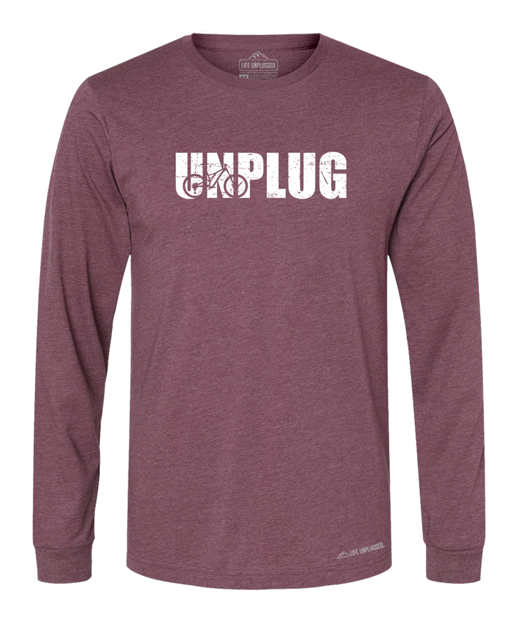 Unplug Mountain Bike Silhouette Long Sleeve T-Shirt