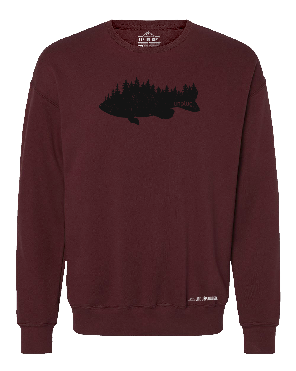 Bass In The Trees Midweight Super Soft Crewneck Sweatshirt