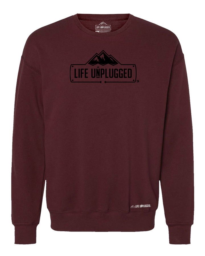 Life Unplugged Logo Midweight Super Soft Crewneck Sweatshirt