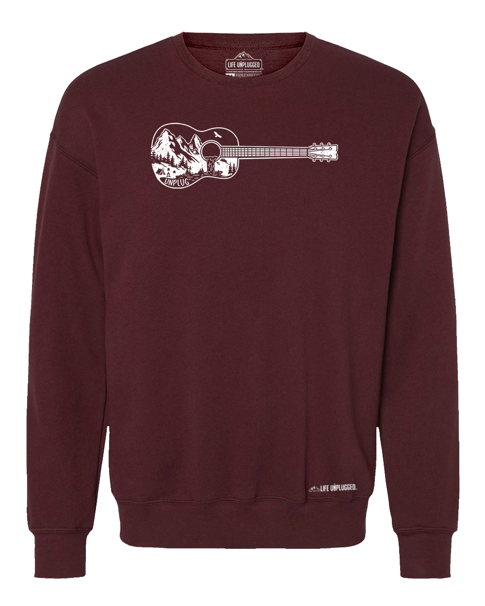 Guitar Mountain Scene Midweight Super Soft Crewneck Sweatshirt