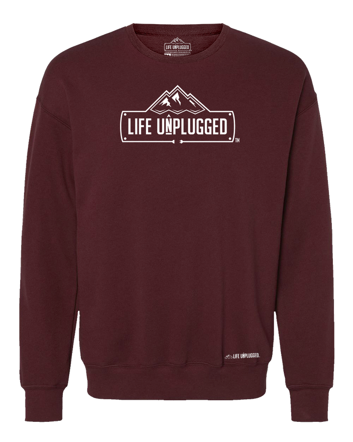 Life Unplugged Logo Midweight Super Soft Crewneck Sweatshirt