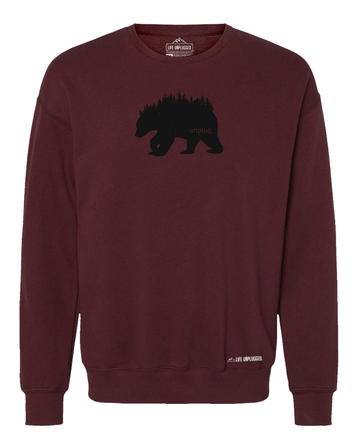 Bear In The Trees Midweight Super Soft Crewneck Sweatshirt