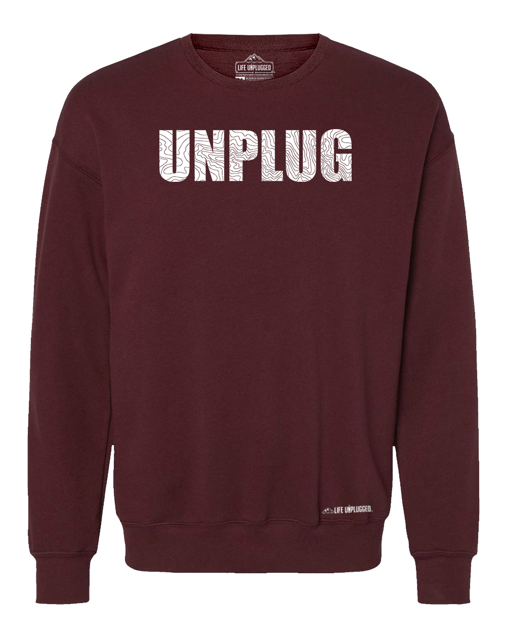 Unplug Topo Map Midweight Super Soft Crewneck Sweatshirt