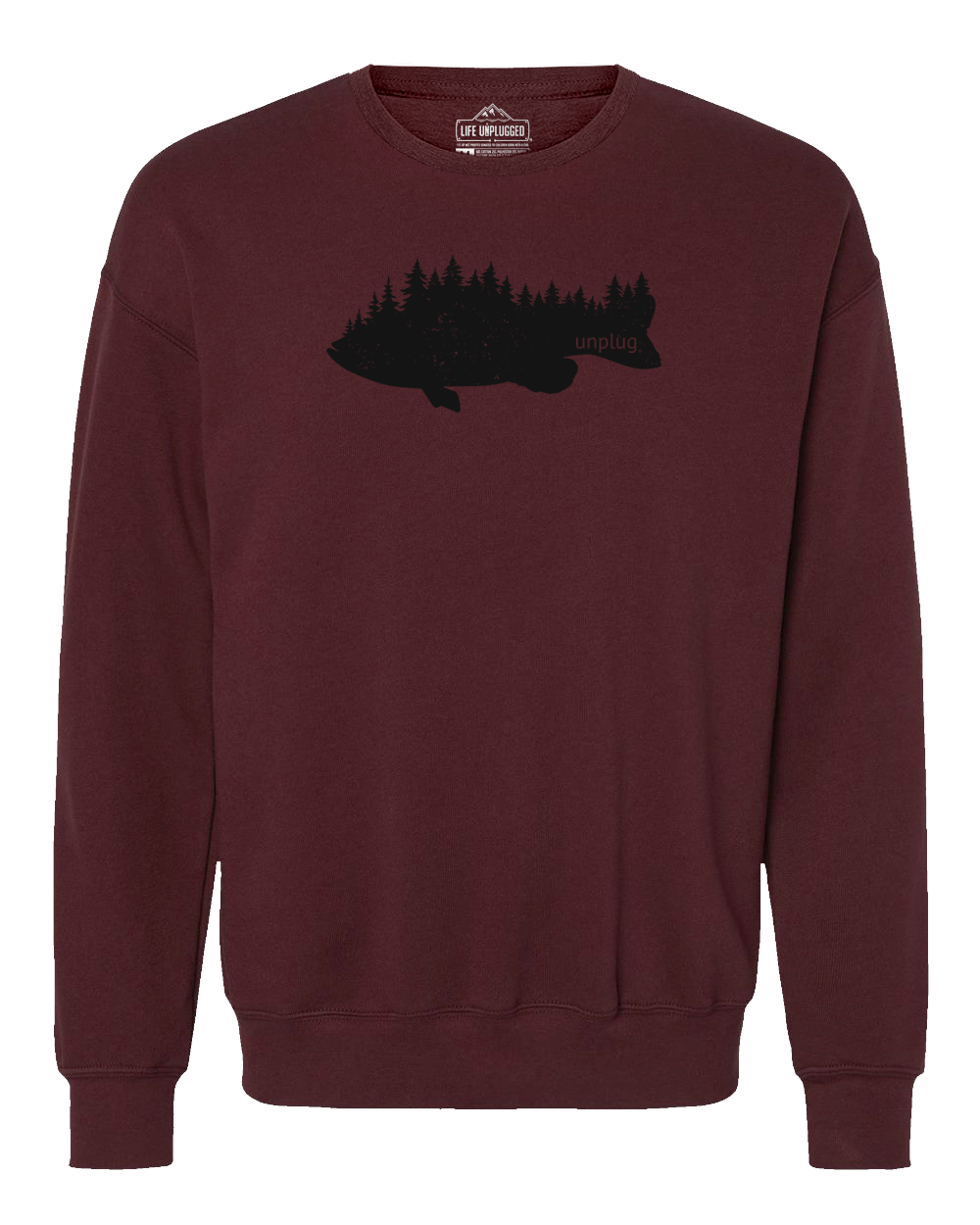 Bass In The Trees Midweight Super Soft Crewneck Sweatshirt