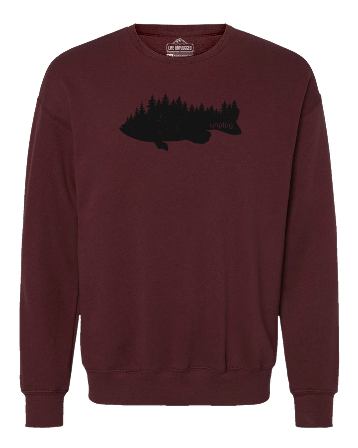 Bass In The Trees Midweight Super Soft Crewneck Sweatshirt