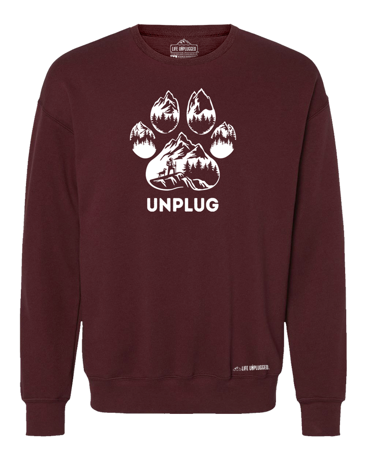 LIMITED DROP! Paw Print Mountain Scene Midweight Super Soft Crewneck Sweatshirt