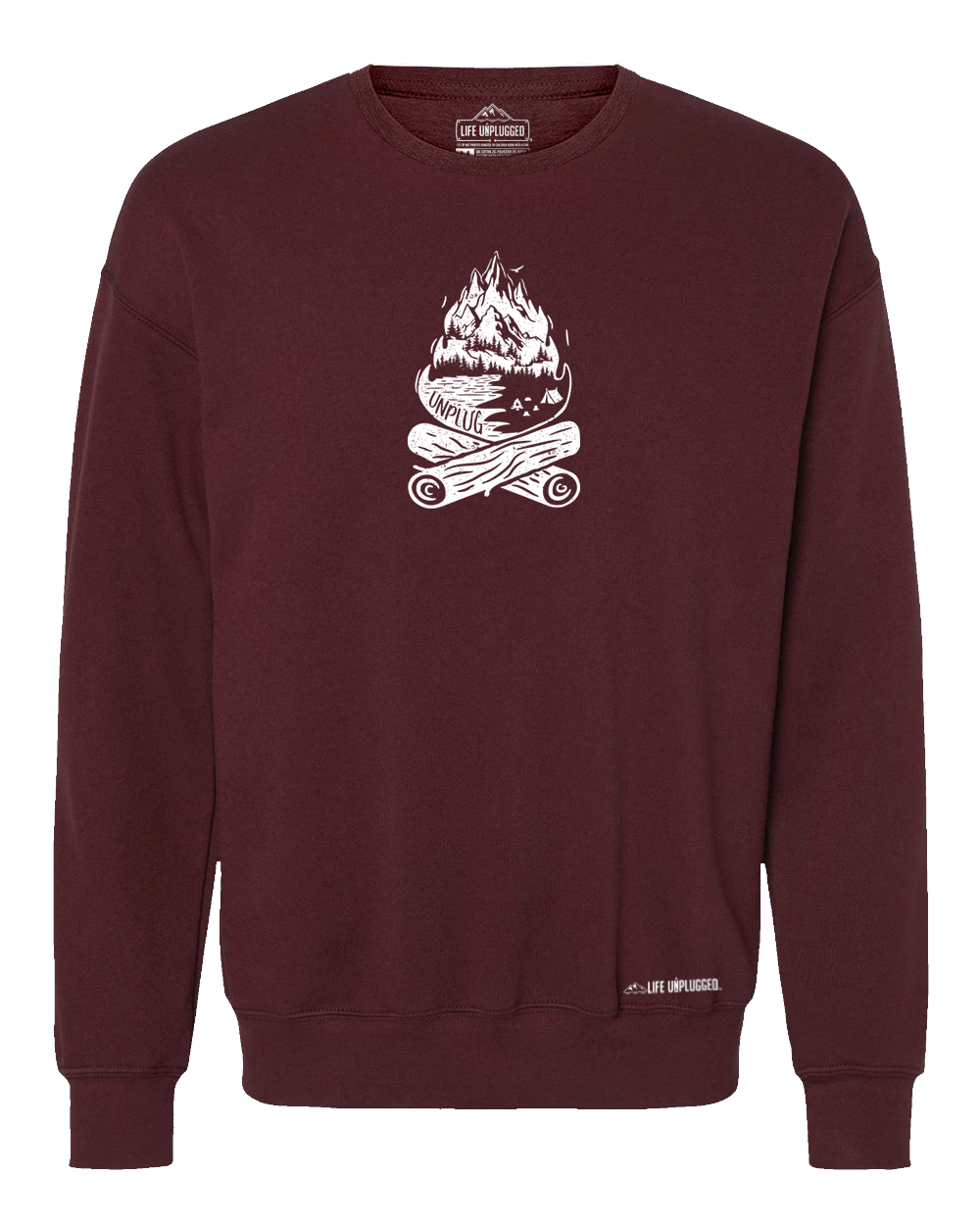 Campfire Mountain Scene Midweight Super Soft Crewneck Sweatshirt