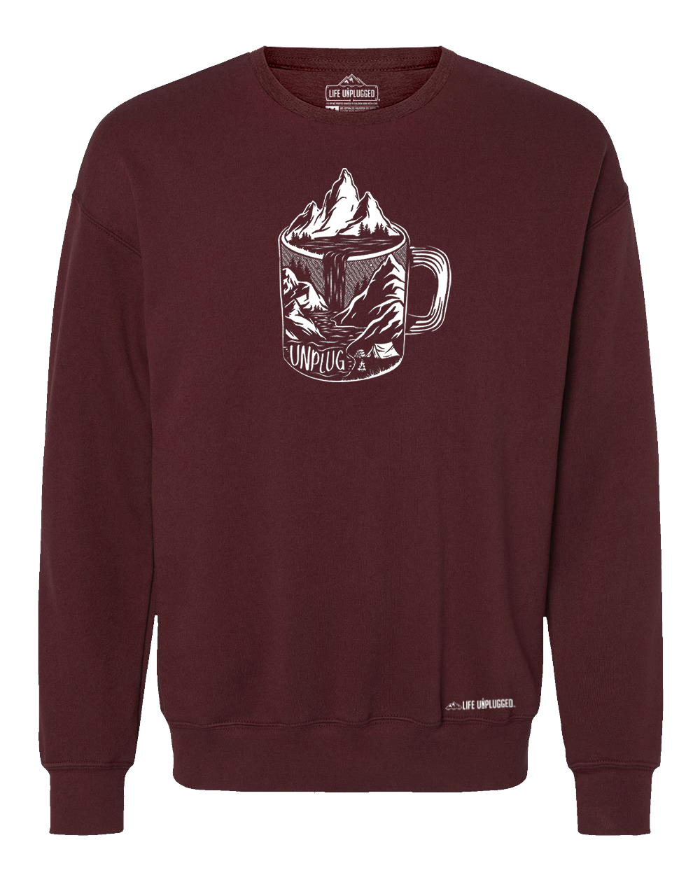 Coffee Mountain Scene Midweight Super Soft Crewneck Sweatshirt