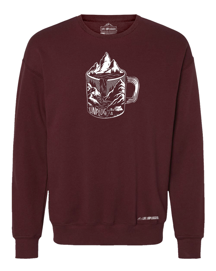 Coffee Mountain Scene Midweight Super Soft Crewneck Sweatshirt