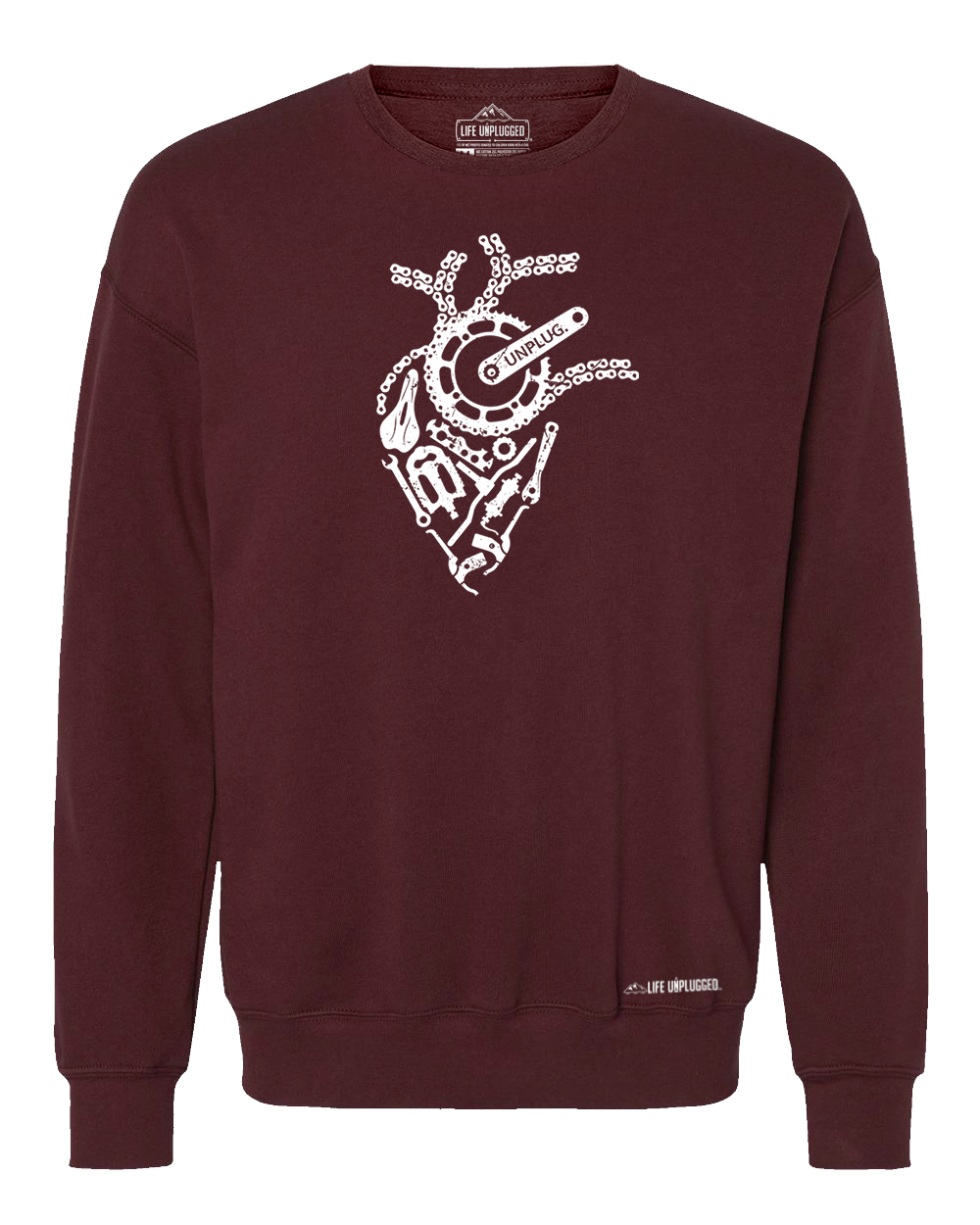 Anatomical Heart (Bicycle Parts) Midweight Super Soft Crewneck Sweatshirt