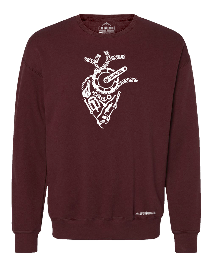 Anatomical Heart (Bicycle Parts) Midweight Super Soft Crewneck Sweatshirt