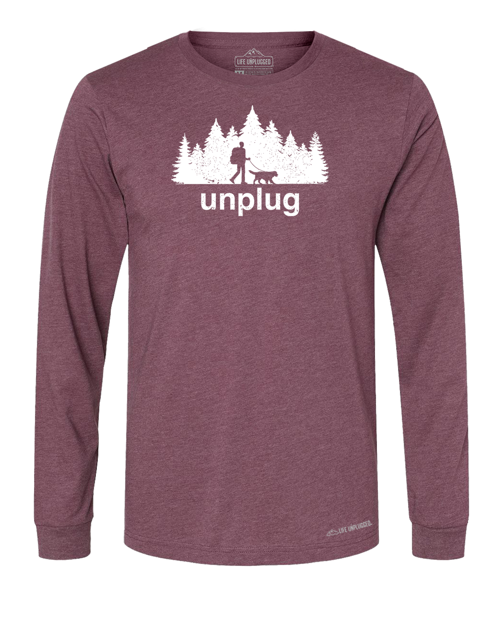 Dog Walks in the Woods Premium Polyblend Long Sleeve T-Shirt - Life Unplugged