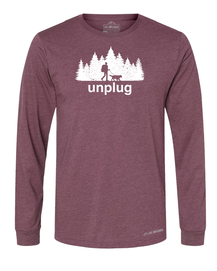 Dog Walks in the Woods Premium Polyblend Long Sleeve T-Shirt - Life Unplugged