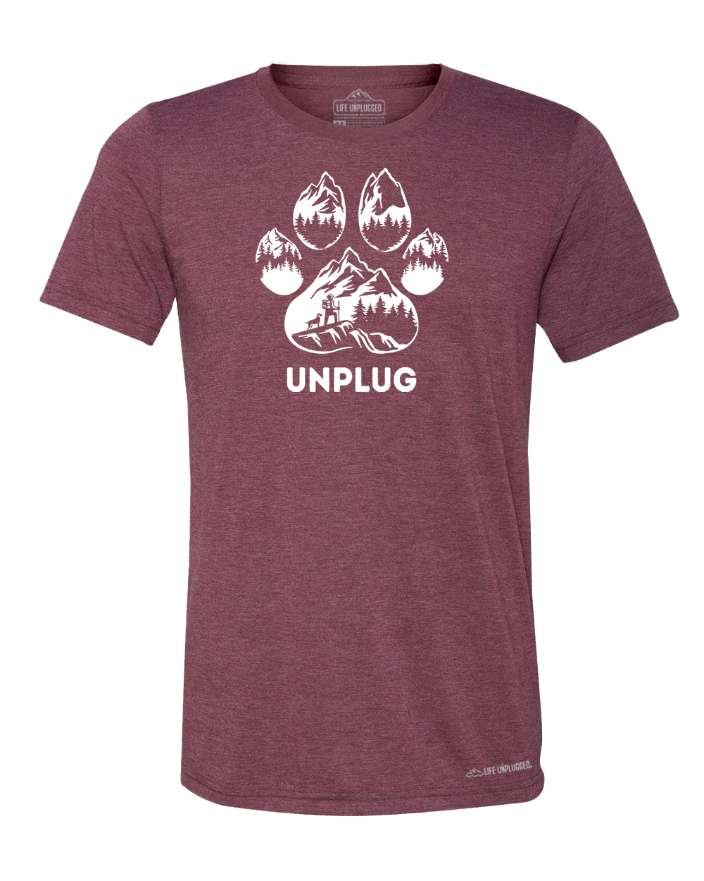 LIMITED DROP! Paw Print Mountain Scene Triblend T-Shirt