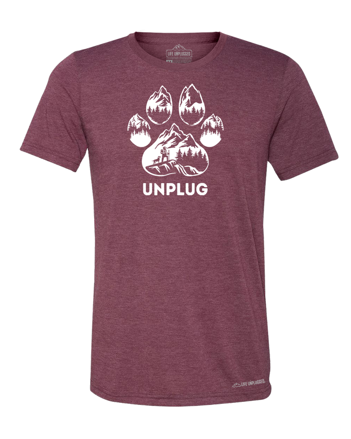 LIMITED DROP! Paw Print Mountain Scene Triblend T-Shirt