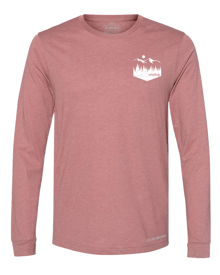 Unplug Mountain Left Chest Pocket Premium Polyblend Long Sleeve T-Shirt