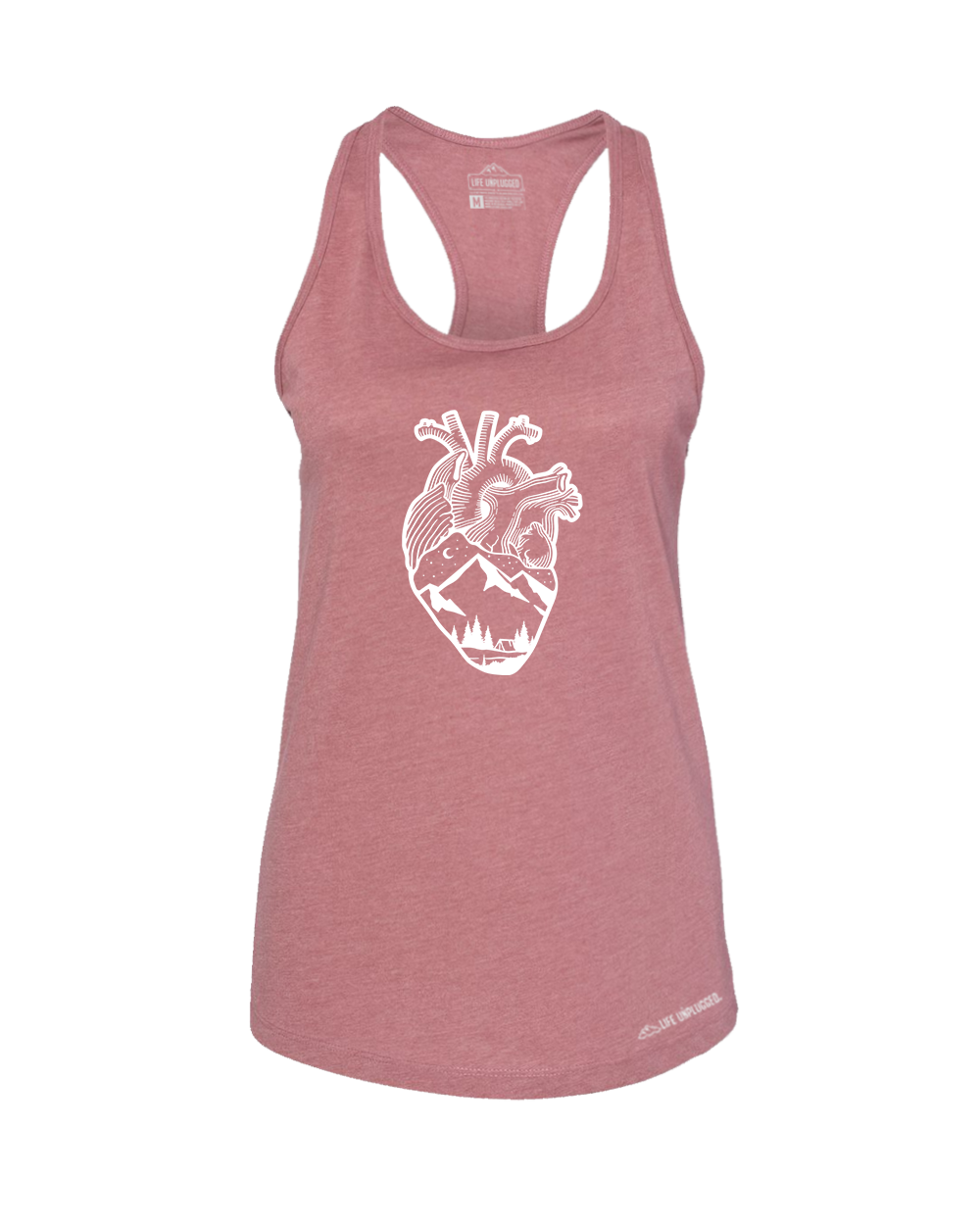 Anatomical Heart (Full Chest) Women's Racerback Tank Top