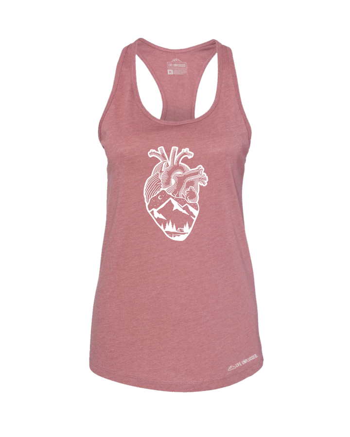 Anatomical Heart (Full Chest) Women's Racerback Tank Top