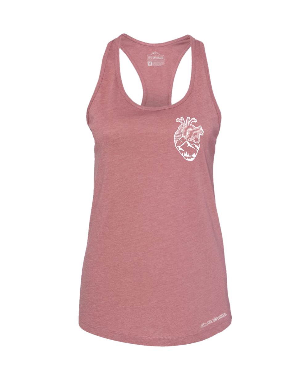 Anatomical Heart (Left Chest) Women's Racerback Tank Top