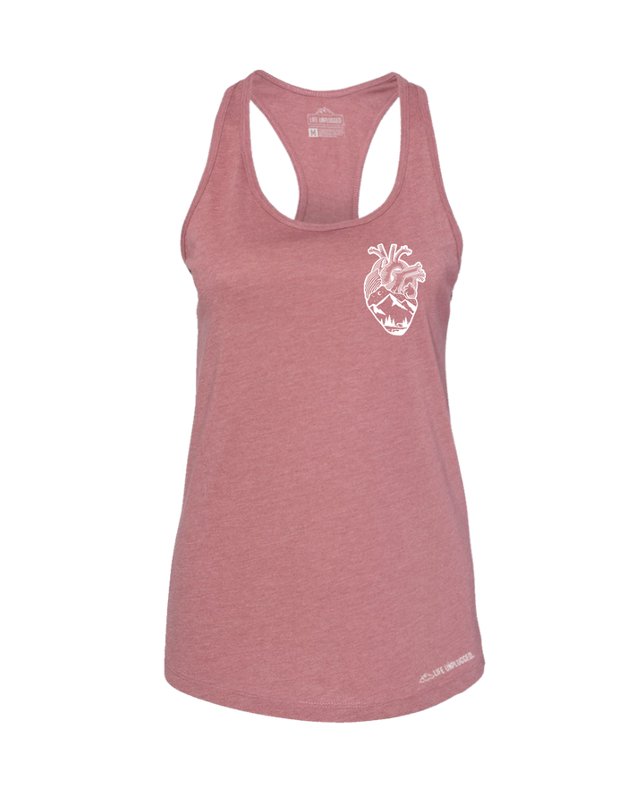 Anatomical Heart (Left Chest) Women's Racerback Tank Top