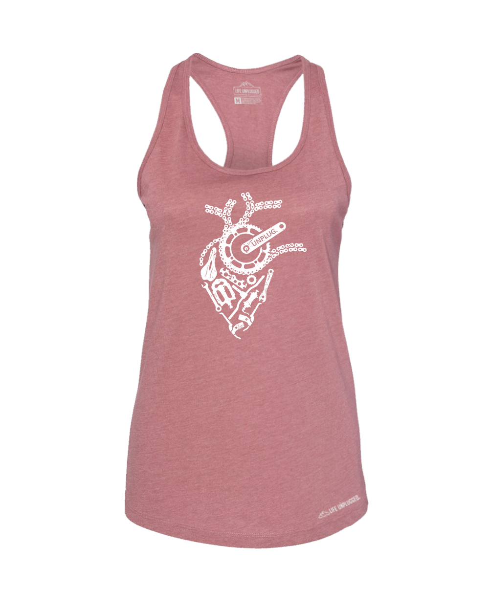 Anatomical Heart (Bicycle Parts) Women's Racerback Tank Top