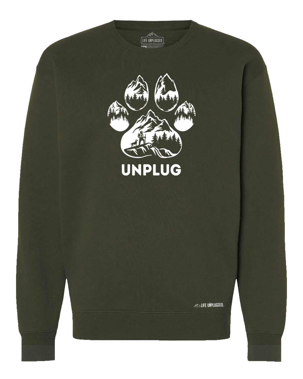 LIMITED DROP! Paw Print Mountain Scene Heavyweight Crewneck Sweatshirt