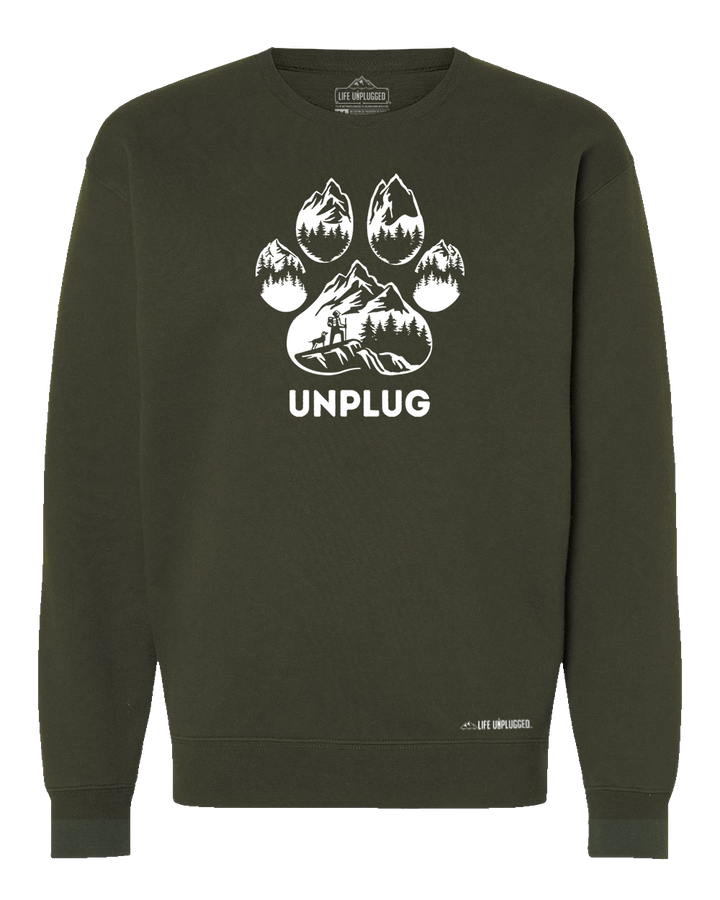 LIMITED DROP! Paw Print Mountain Scene Heavyweight Crewneck Sweatshirt