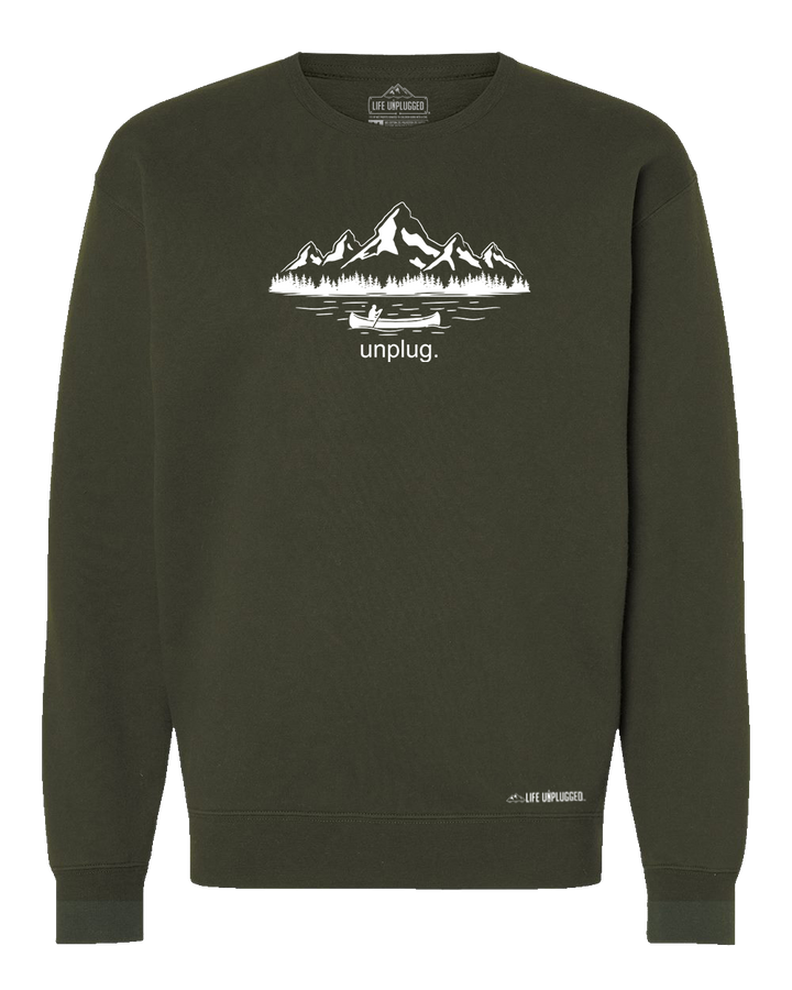 Canoeing In The Mountains Heavyweight Crewneck Sweatshirt